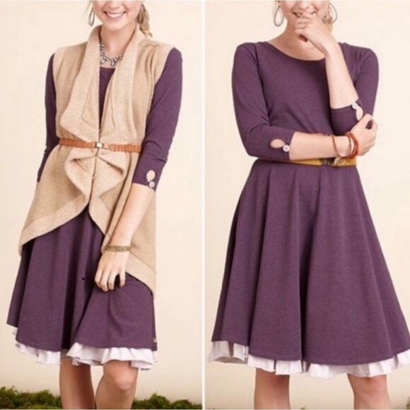 Matilda Jane Queen of Hearts Dress in Purple Small - Picture 1 of 7